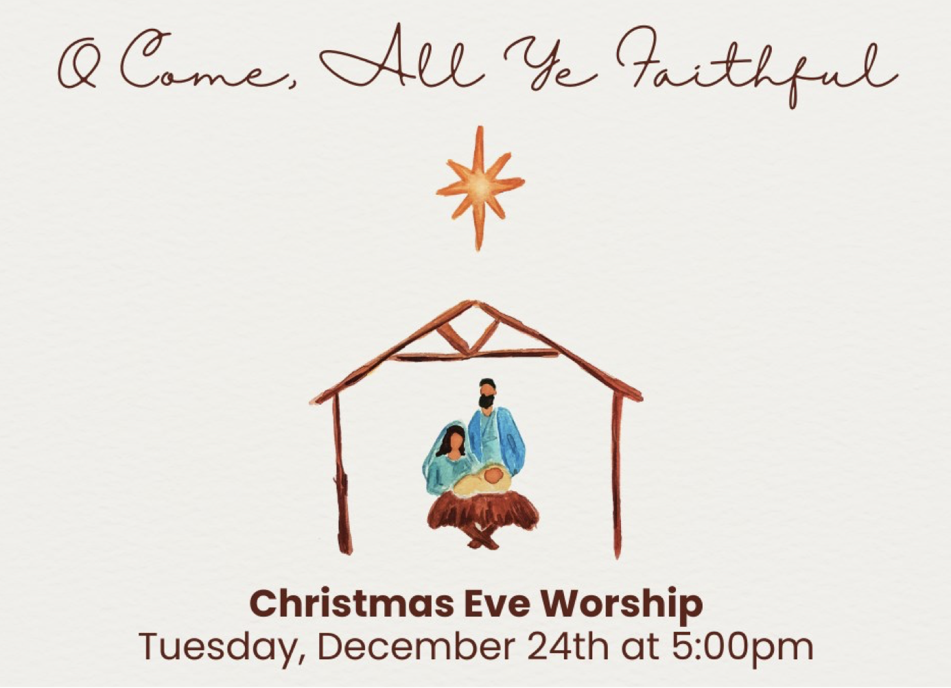 Join us for Christmas Eve Worship.